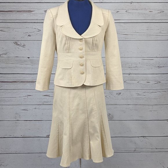 Nanette Lepore Blazer and Skirt set Ivory - Picture 1 of 16